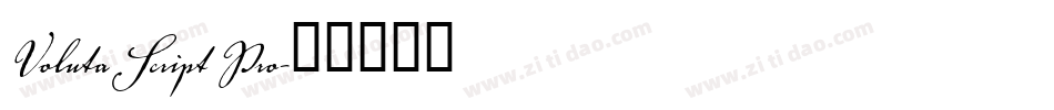 Voluta Script Pro字体转换